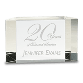 Clear Crystal Facet Block | Crystal Award
